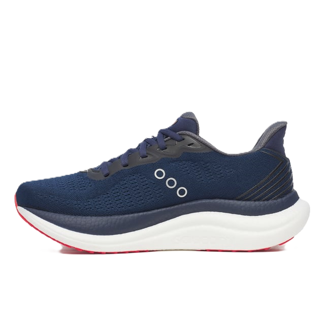 Saucony Triumph 23 Men’s running shoe – Navy / Red – product view 4