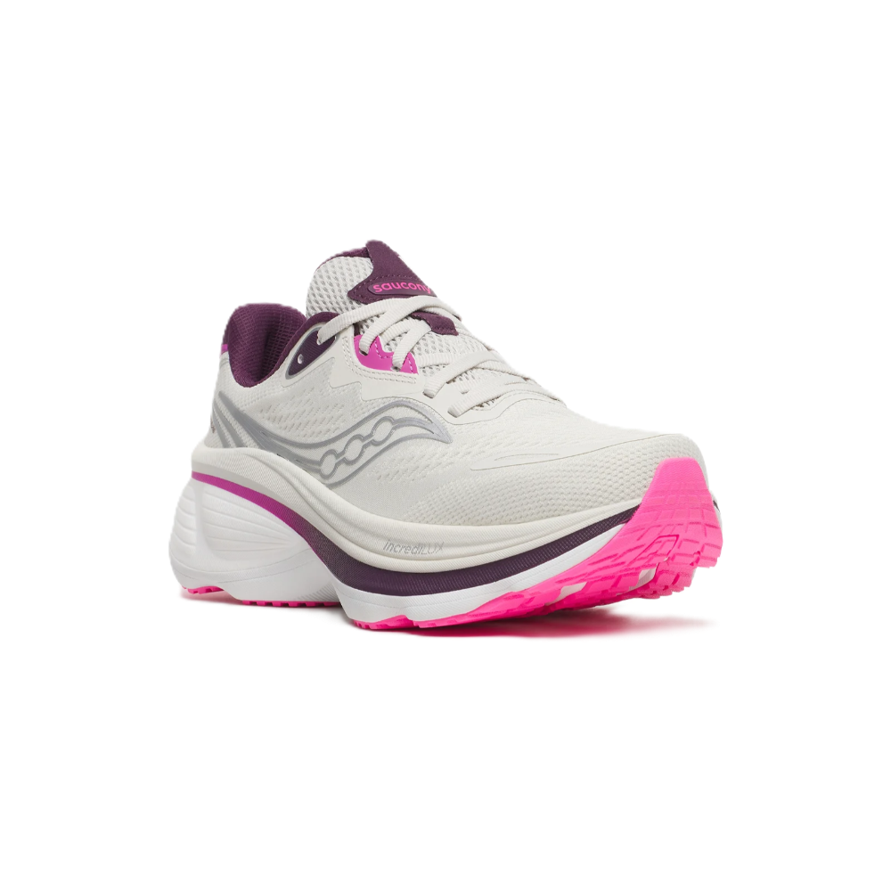 Saucony Hurricane 26 Women’s supportive running shoe – Quartz / Eggplant – product view 2