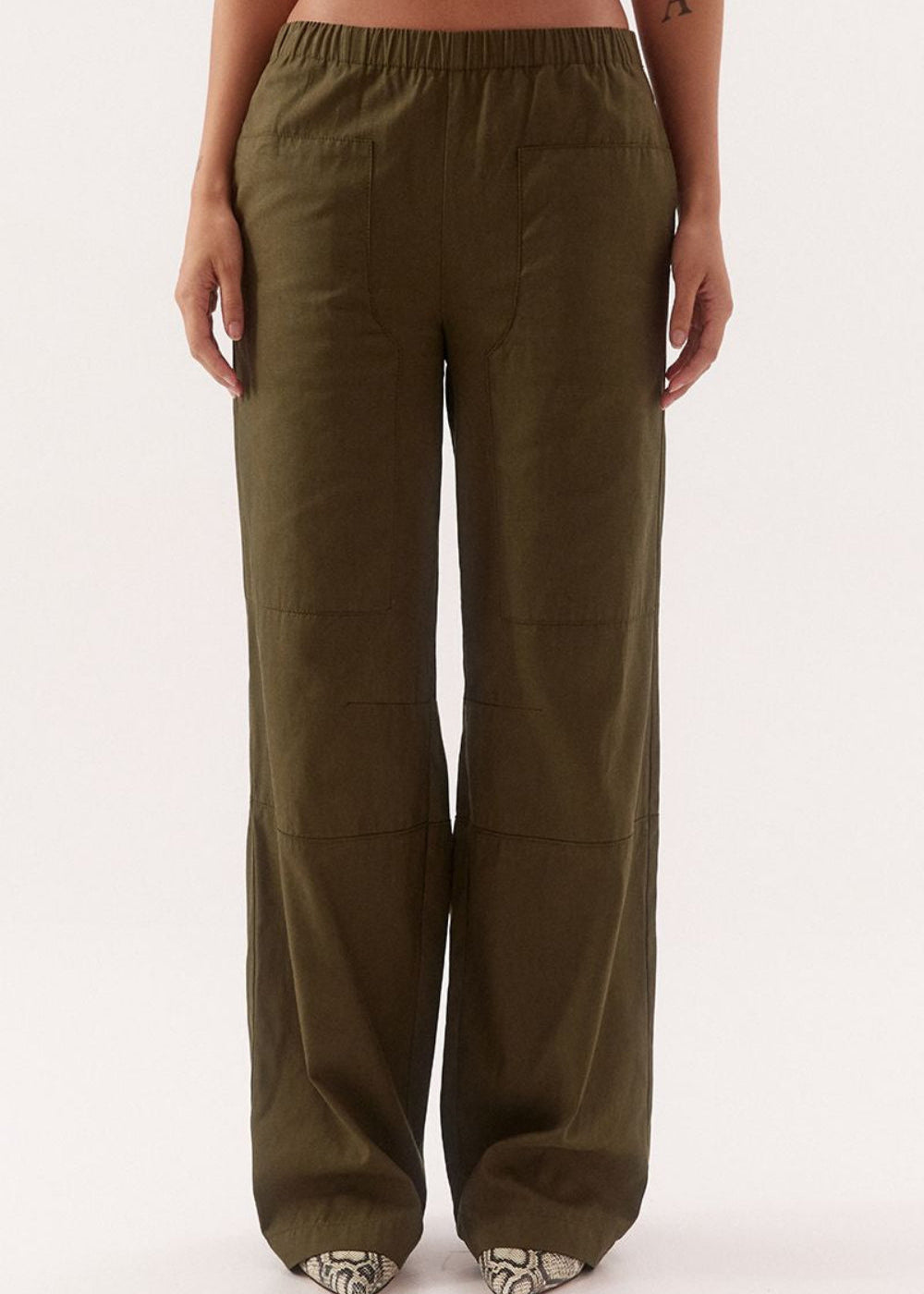 Sovere Studio Remy Pant – Deep Khaki – product view 1