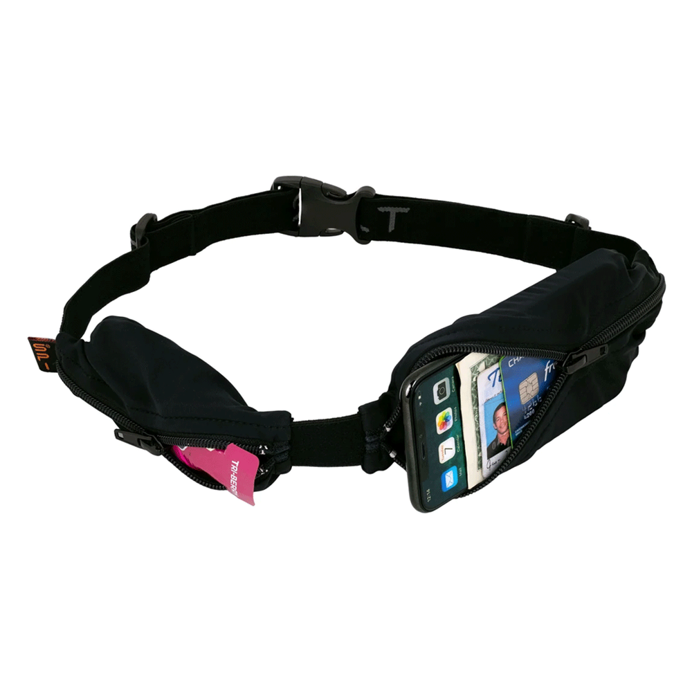 SPIbelt Dual Pocket Running Belt - Black