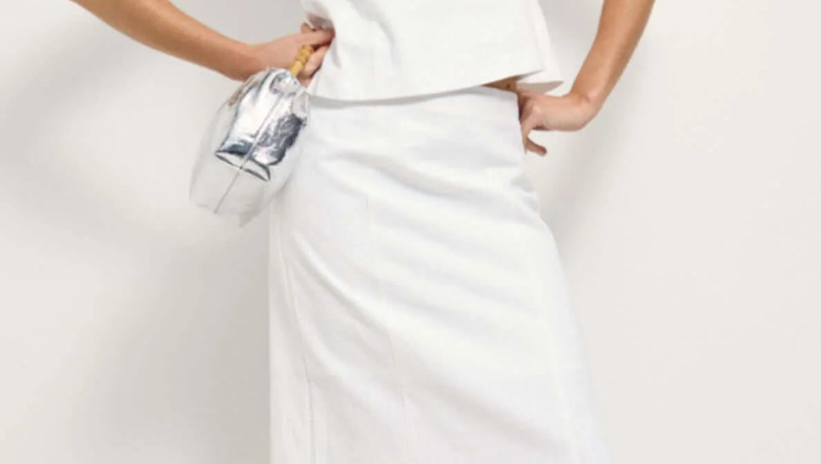 Staple The Label Lucia Linen Cotton Blend Top – White – product view 2