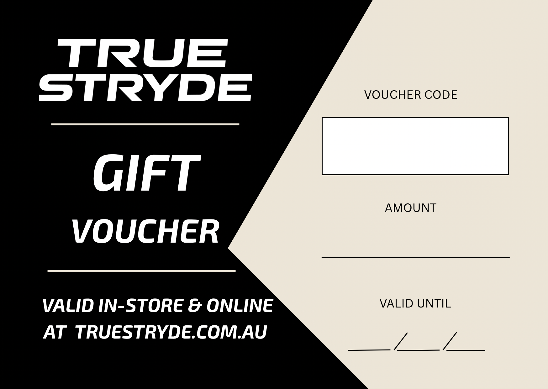 True Stryde Gift Card – product view 1