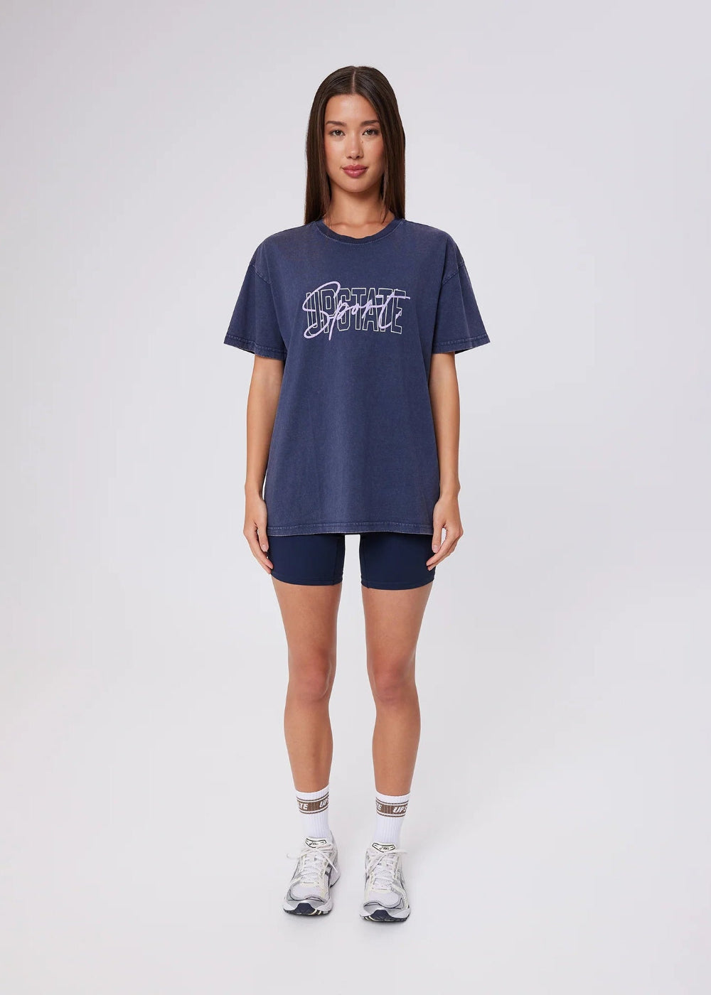 Upstate Sport Thrive Tee – Washed Midnight Navy – product view 5