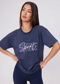 Upstate Sport Thrive Tee – Washed Midnight Navy – product view 1