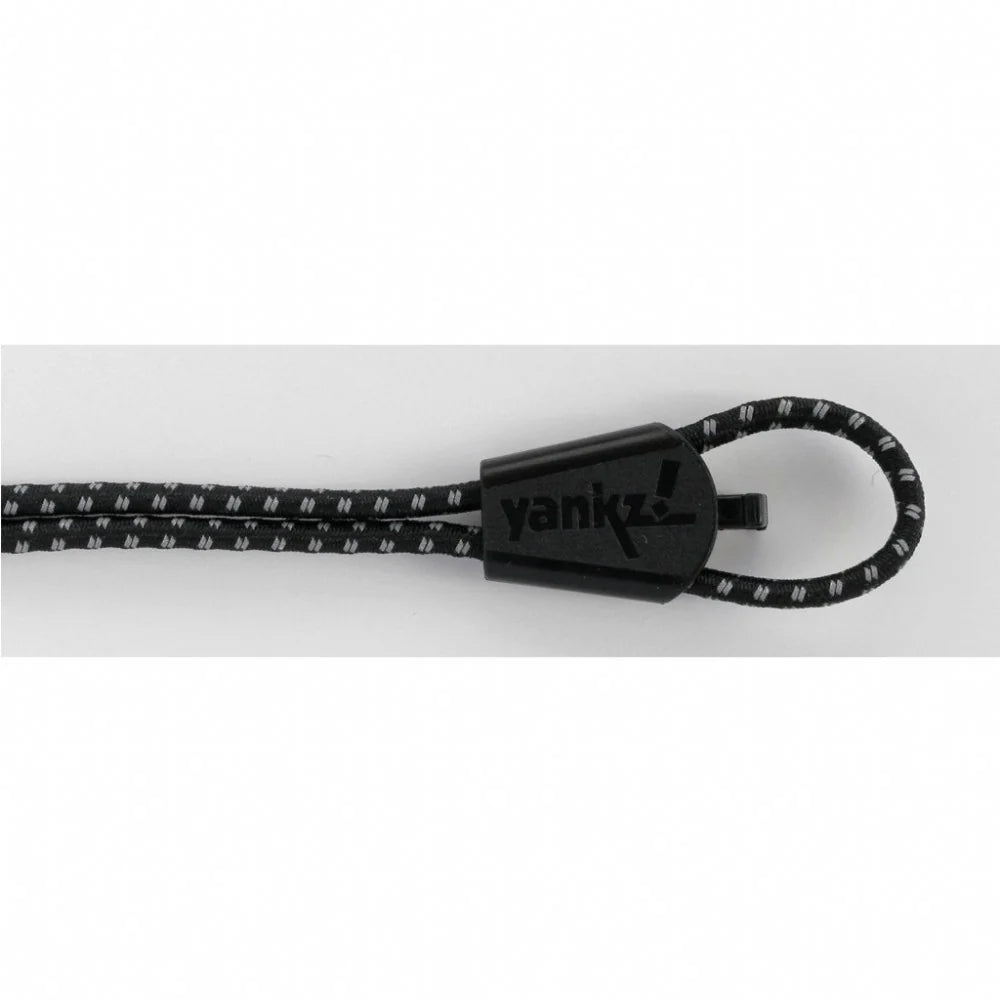 Yankz! Surelace System – No Tie Shoe Laces – Reflective Black with Black Buckle