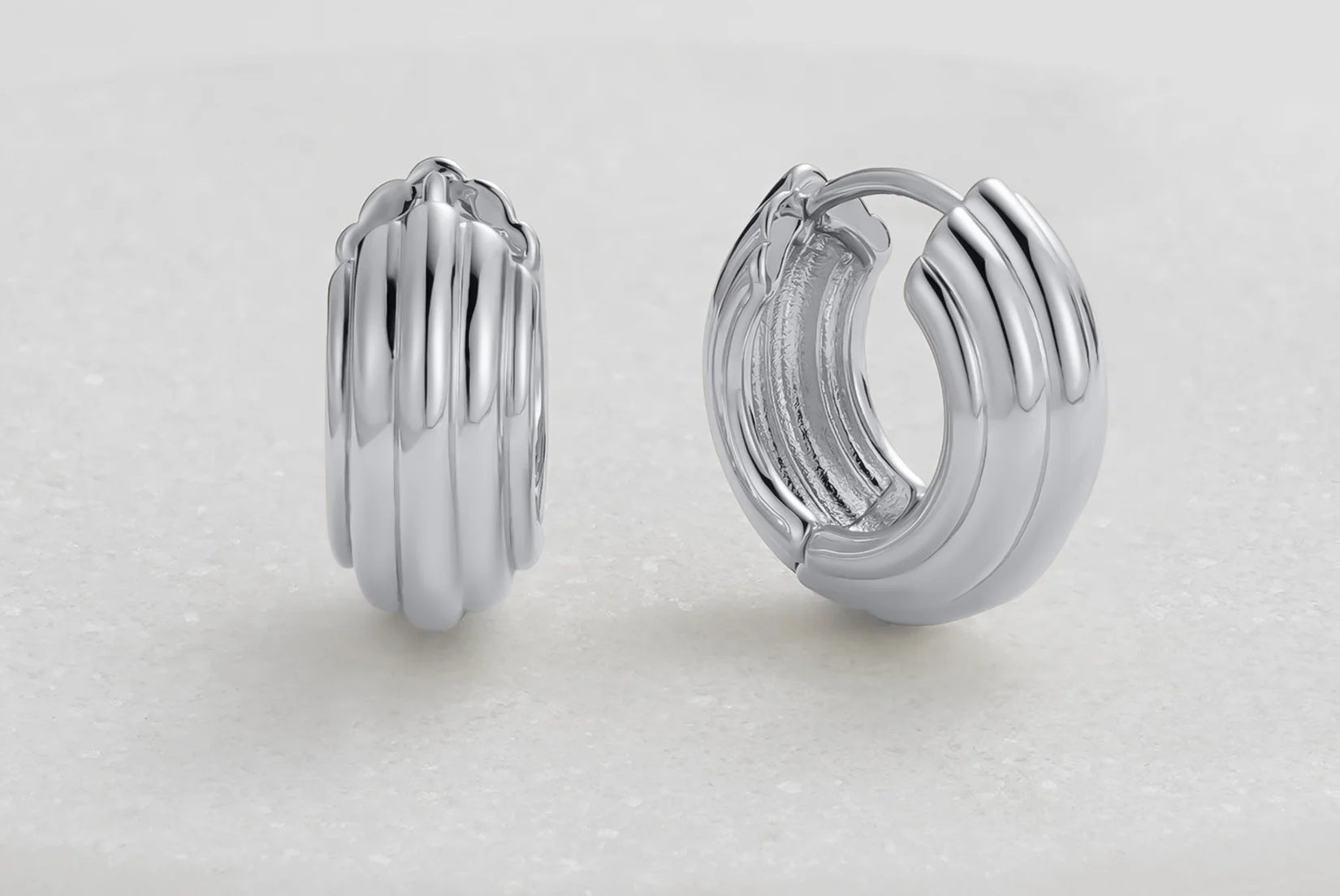 Zafino Eliza Hoop – Silver – product view 1