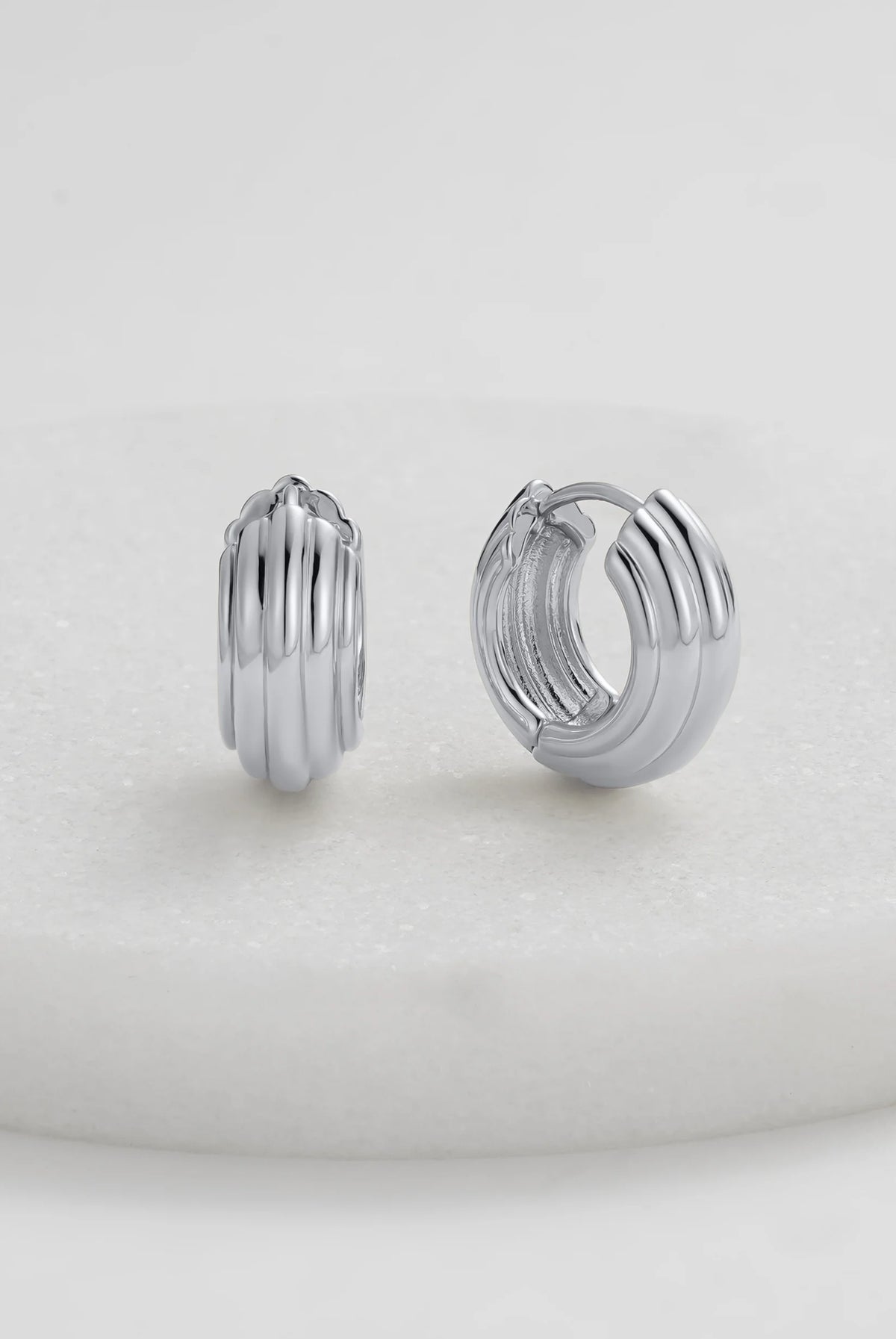 Zafino Eliza Hoop – Silver – product view 1