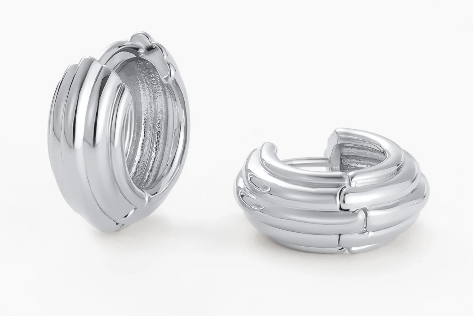 Zafino Eliza Hoop – Silver – product view 2