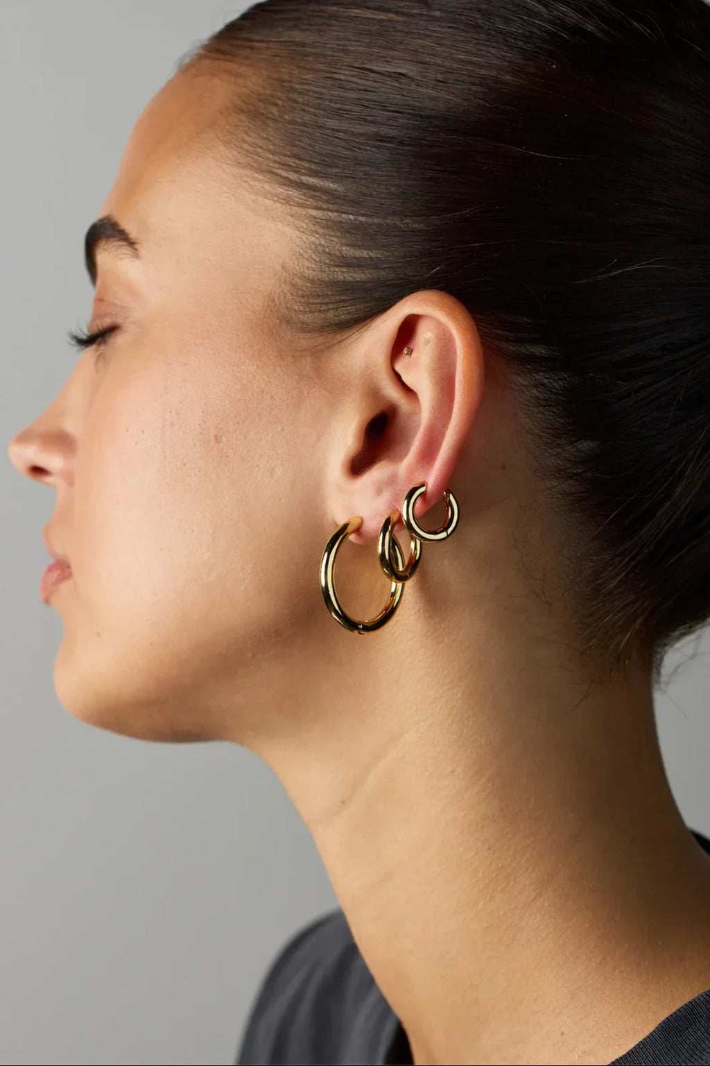 Zafino Kendall Hoop Medium – Silver – product view 3